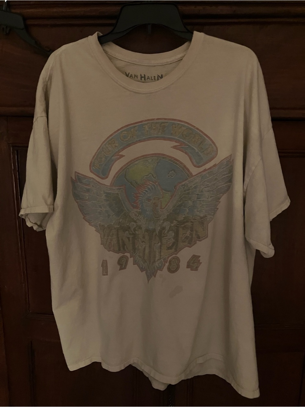 Van Halen 1984 Short-Sleeve Graphic Tee in Light Cream